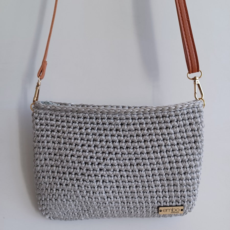 Viscose Bag with Faux Leather Strap