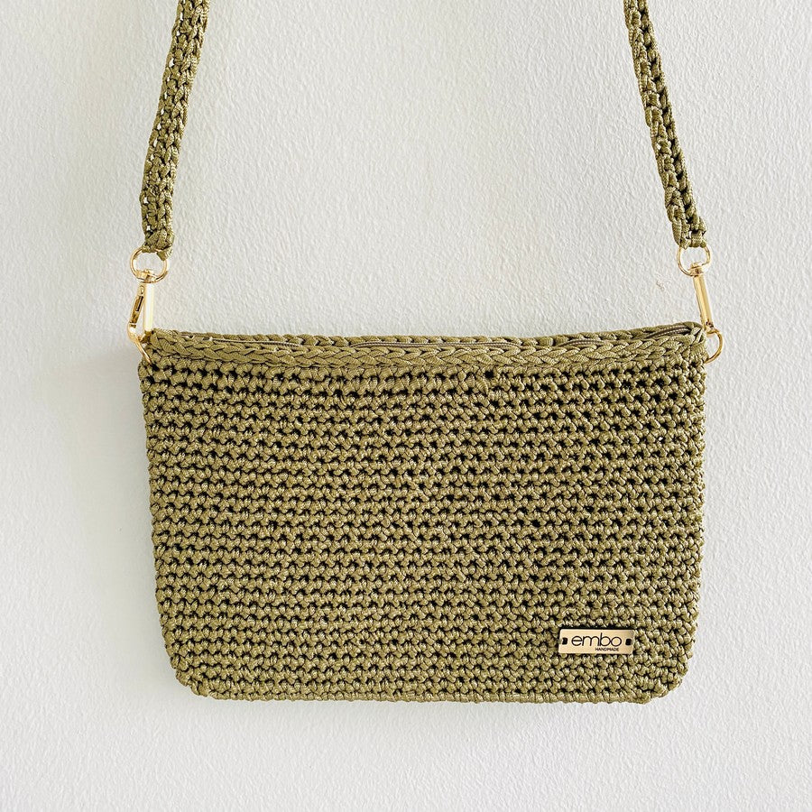 Viscose bag with crochet strap