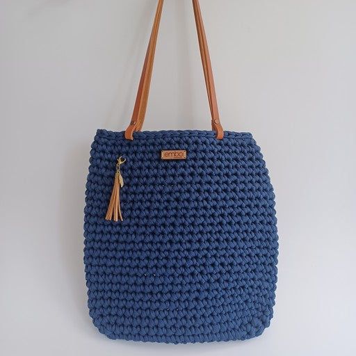 Shopper with Leather Handles