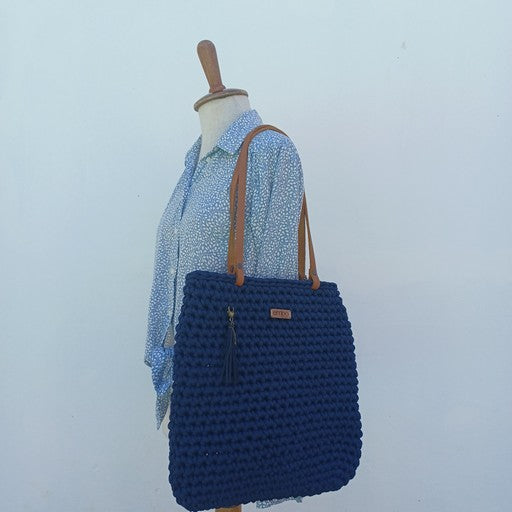 Shopper with Leather Handles