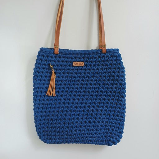 Shopper with Leather Handles