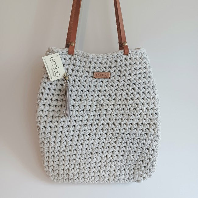 Shopper with Leather Handles