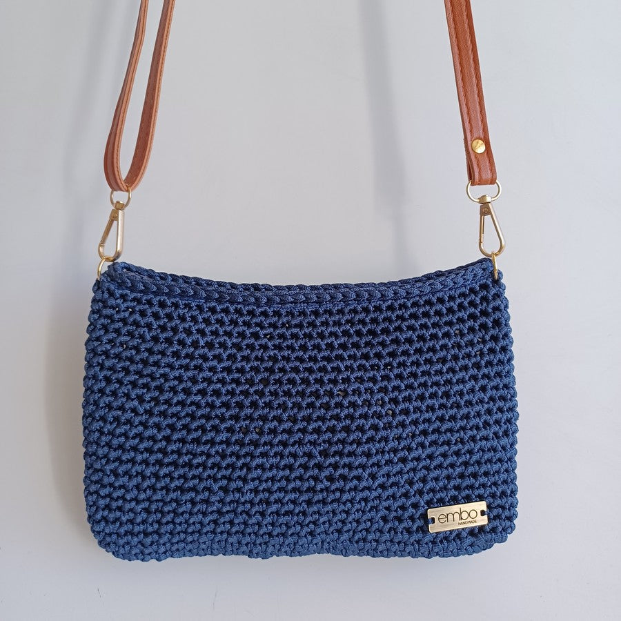 Viscose Bag with Faux Leather Strap