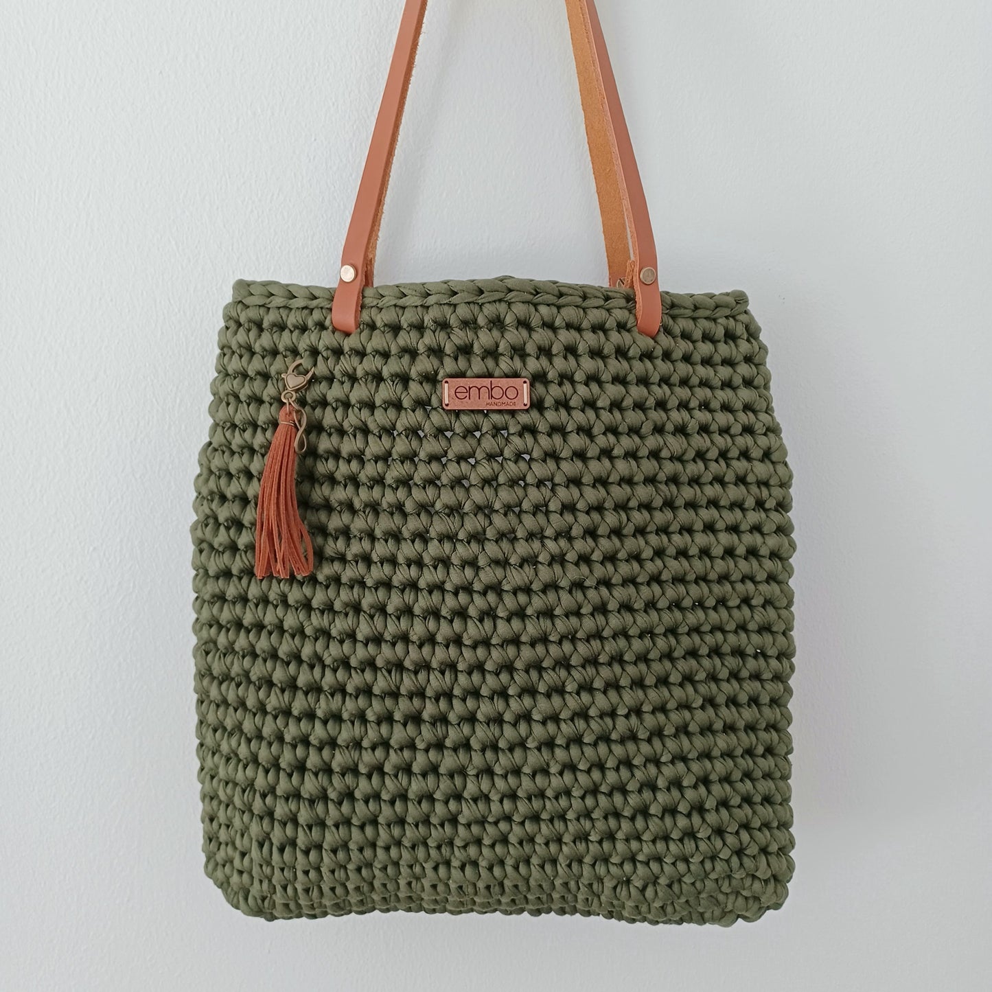Shopper with Leather Handles